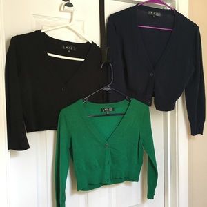 3 MAK cardigan sweater, vintage cropped size Large